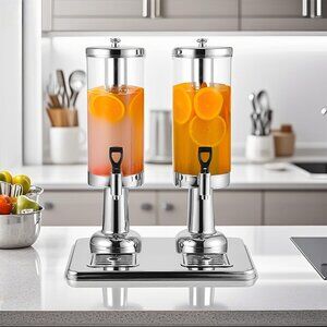 SOGA 6L Dual Dispenser Ice Cylinder Clear